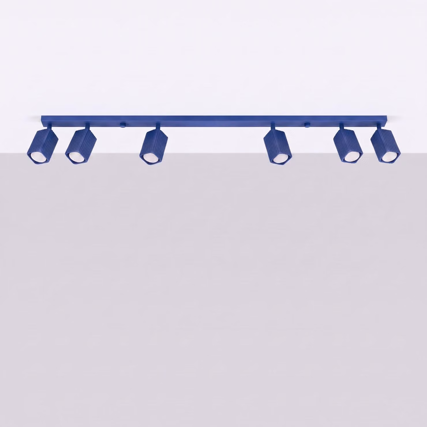 Plafoniera RAYO 6L oltremare 6xGU10 10W alluminio 16,5x6x117cm Sollux Lighting