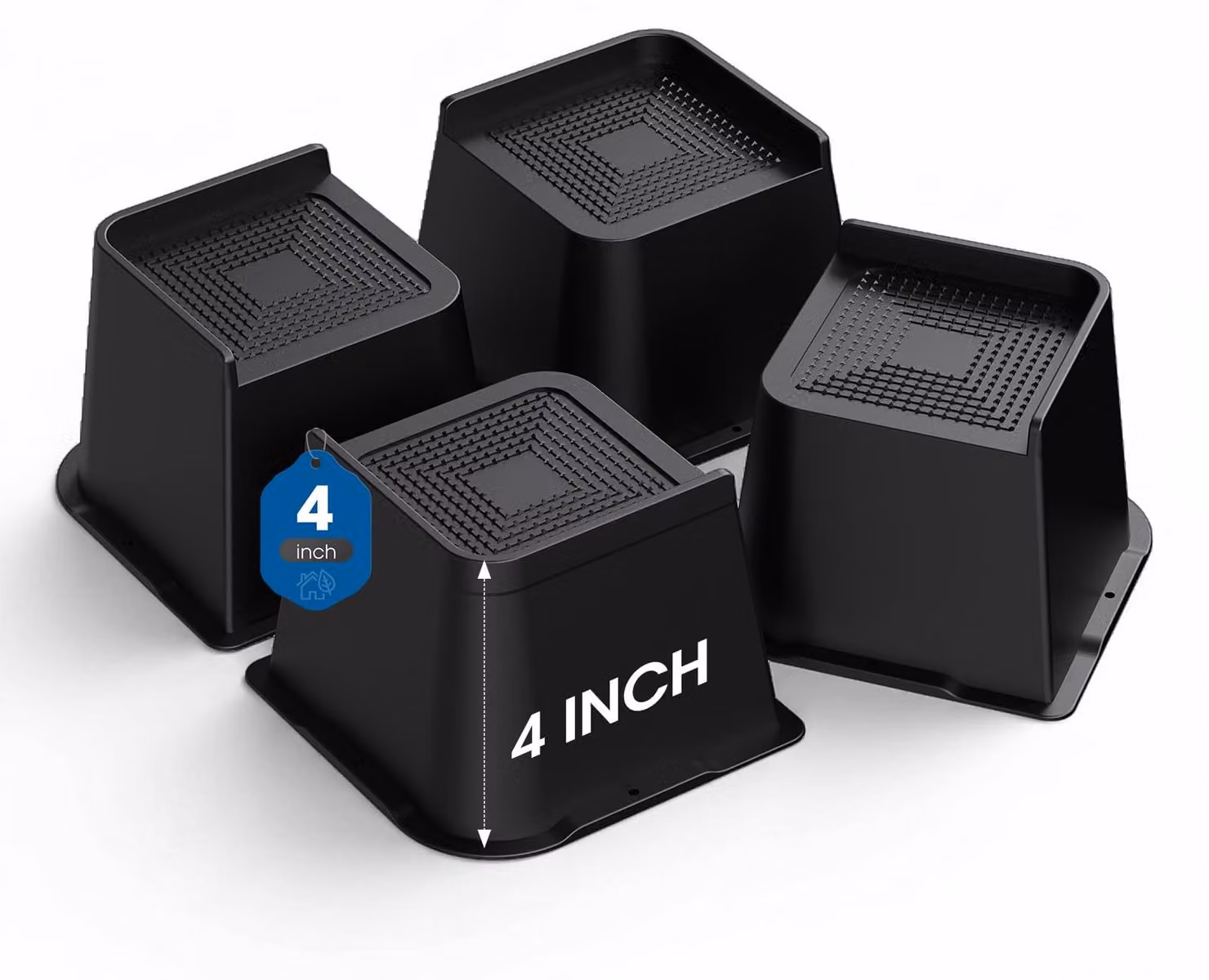 Sollevatore per mobili da 10 cm, rialzo a forma di L per letti, supporto robusto