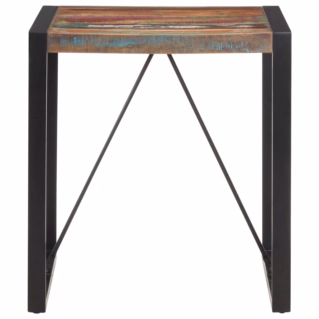 vidaXL Tavolo da pranzo 70x70x75 cm Legno massiccio riciclato