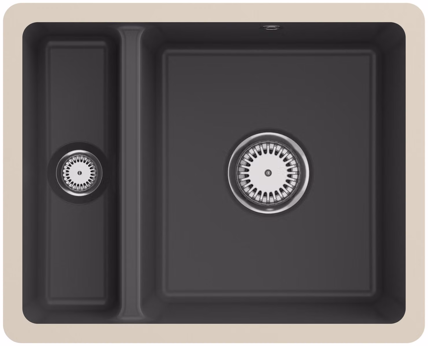 Villeroy & Boch Subway 60 - Lavello in Vetroceramica 55x44 cm, CeramicPlus, grafite 675801i4