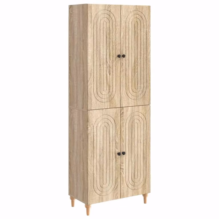 Set di 2 armadi moderni vidaXL in MDF beige per camera da letto o soggiorno