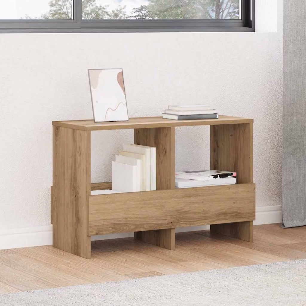 Scaffale per riviste vidaXL in legno color marrone, L 68,5 cm x P 30 cm x H 45 cm