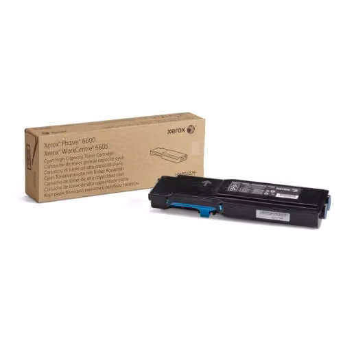 Xerox Genuine Phaser 6600 / Workcentre 6605 Ciano, Cartuccia Toner ad Alta Capacità (6,000 Pagine) - 106R02229