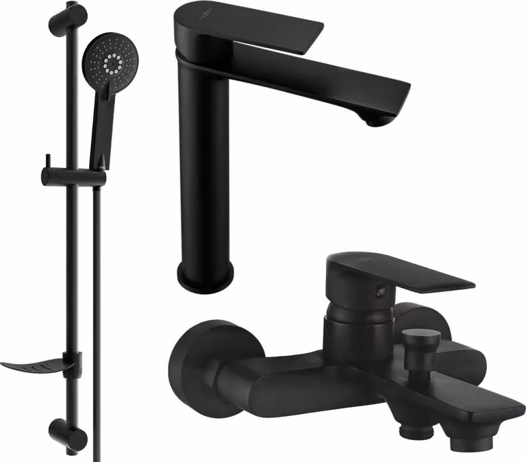 Mexen Royo DF40 set da bagno, nero - 72213DF40-70