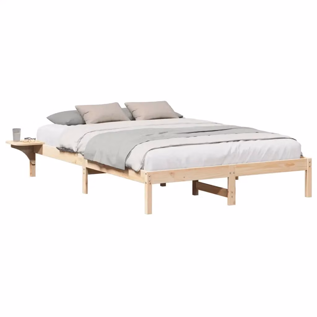 Struttura letto in pino massello naturale con giroletto e doghe fisse L/P: 140 x 200 cm – 2