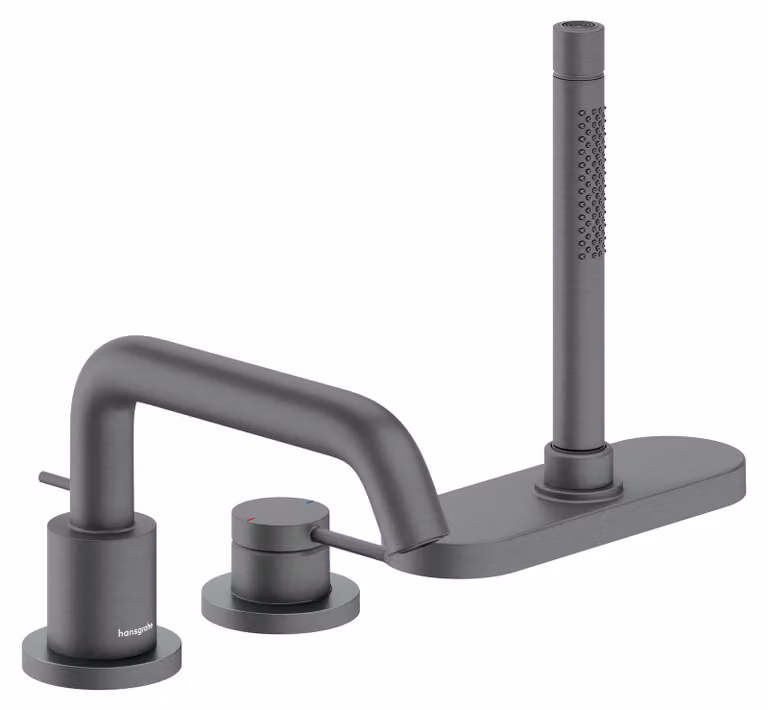 Mitigeur monocommande de baignoire hansgrohe Tecturis S, 3 trous, avec sBox, portée de 194 mm, 73447340, 73447340