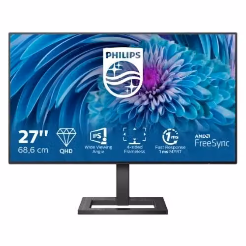 Monitor Philips 27 pollici QHD 2K IPS 120Hz Nero 27B2N3500J/00 – 2