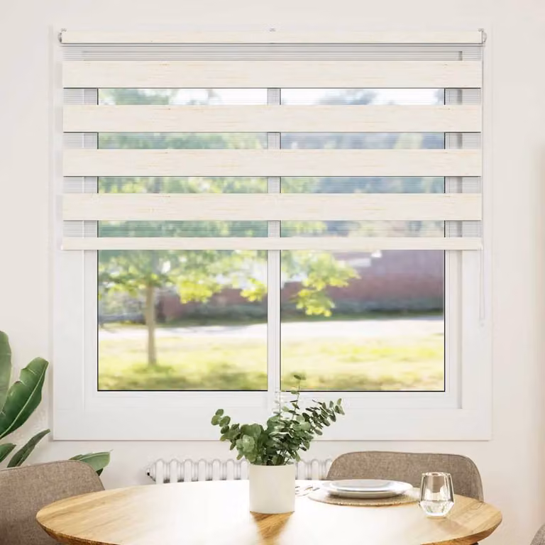 vidaXL Tenda a Rullo Zebra Larghezza Tessuto 145,9 cm Poliestere