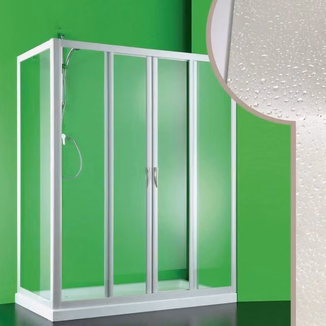 Box Doccia 90x120 CM in Acrilico mod. Mercurio 2 con apertura centrale