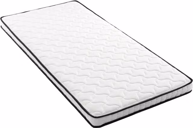 Materasso a molle 90x190 cm spessore 10 cm in tessuto e metallo; bianco