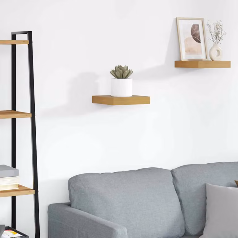 Scaffale da parete vidaXL Beige L: 23 cm, P: 23,5 cm, H: 3,8 cm