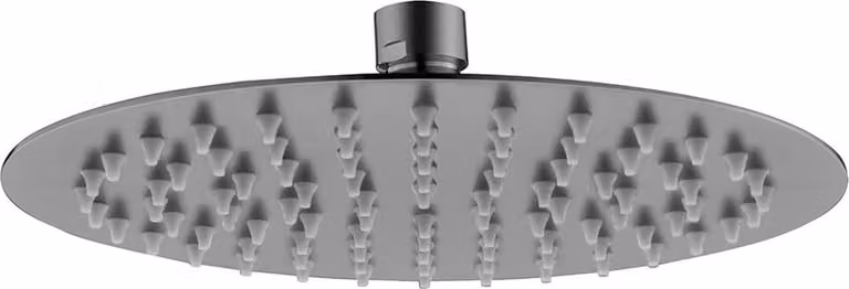Aloni Regendusche, soffione doccia rotondo, finitura grigio spazzolato, diametro 30 cm