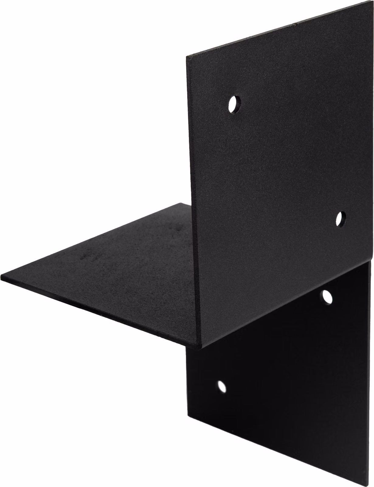 Supporto a parete per pergola rivestito di nero per travi 15 x 15 cm a destra - per pezzo