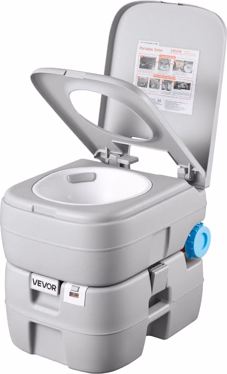 WC portatile, serbatoio di scarico rimovibile da 30 litri, 200 sciacquoni, WC da campeggio per adulti, vasino da viaggio per esterni con indicatore di livello, adatto per viaggi in camper, campeggio, escursionismo, nautica e viaggi su strada.