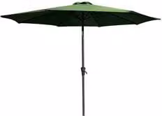 Ombrellone in metallo Amicasa RIVIERA Grigio e Verde con diametro 2,7 m