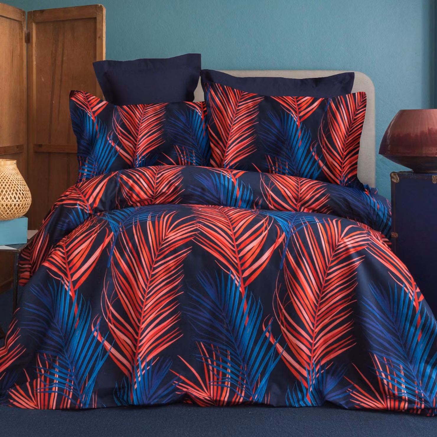 Biancheria da letto in cotone sateen (P) LAGOON/220x200 LUXUS