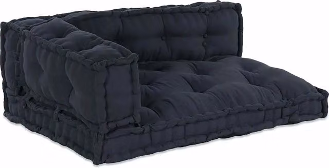 Cuscino per Divano 3 pz-Set di 3 Cuscini per Sofa Antracite Tessuto