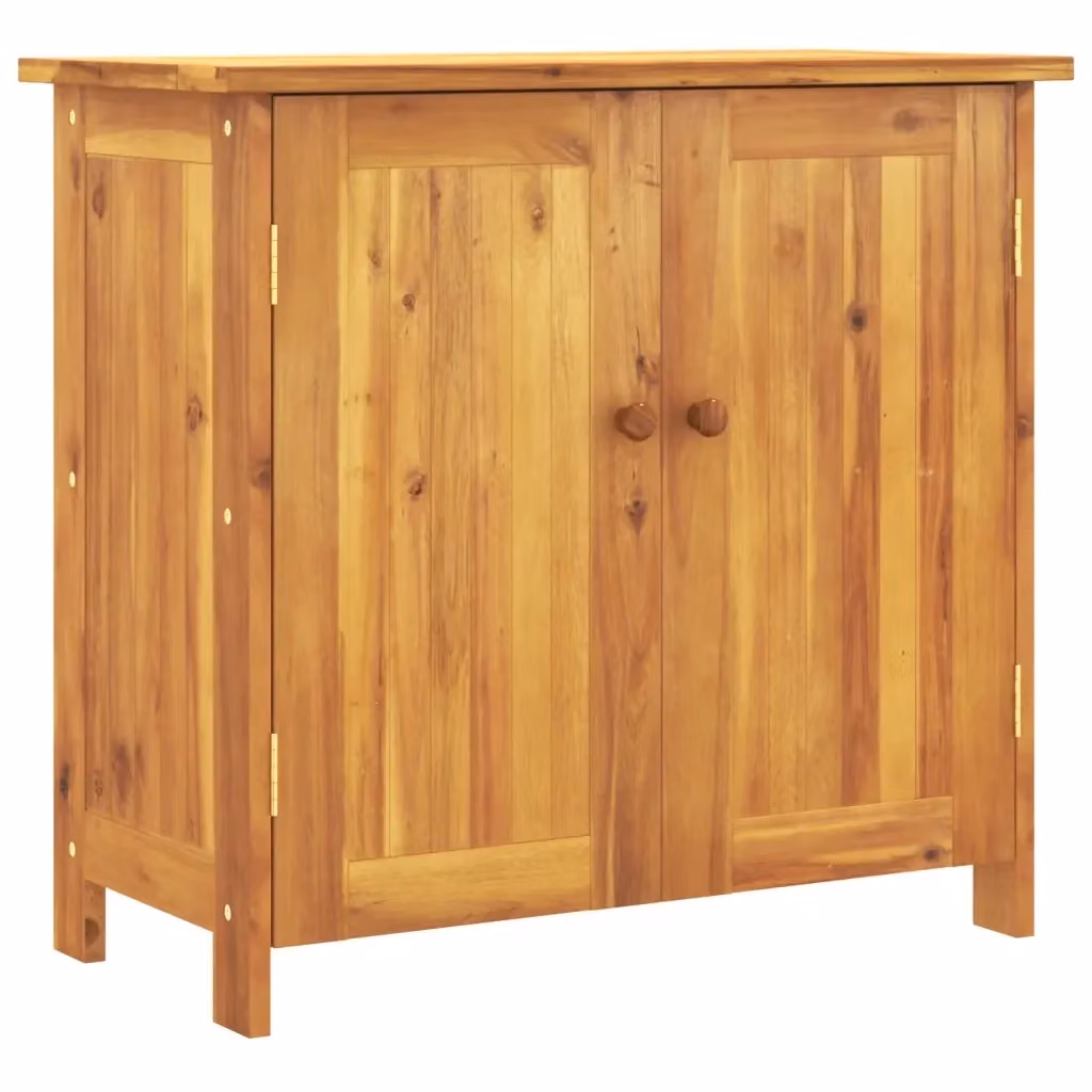 Mobile da giardino vidaXL in legno di acacia oliato marrone L: 75 cm, P: 35 cm, H: 70 cm – 2