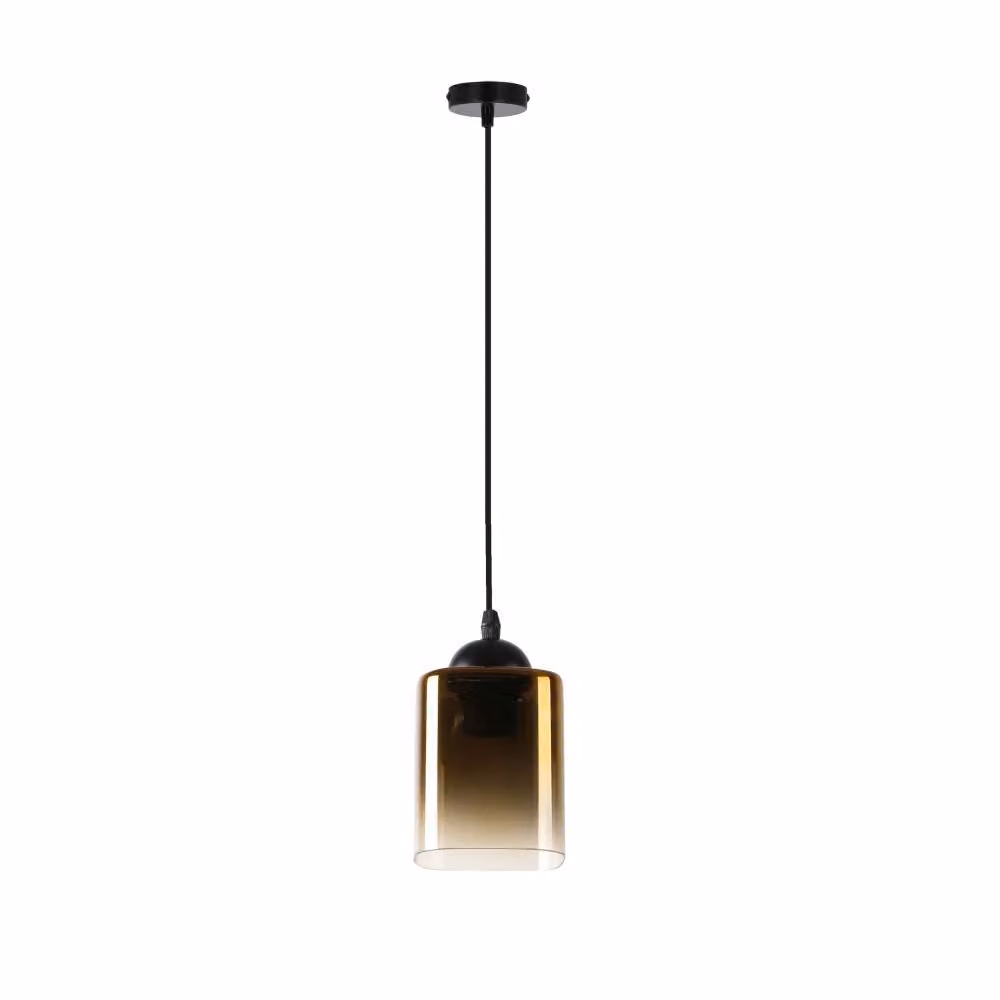 Lampada a sospensione SERENA - 1xE27, 40W, nero / oro