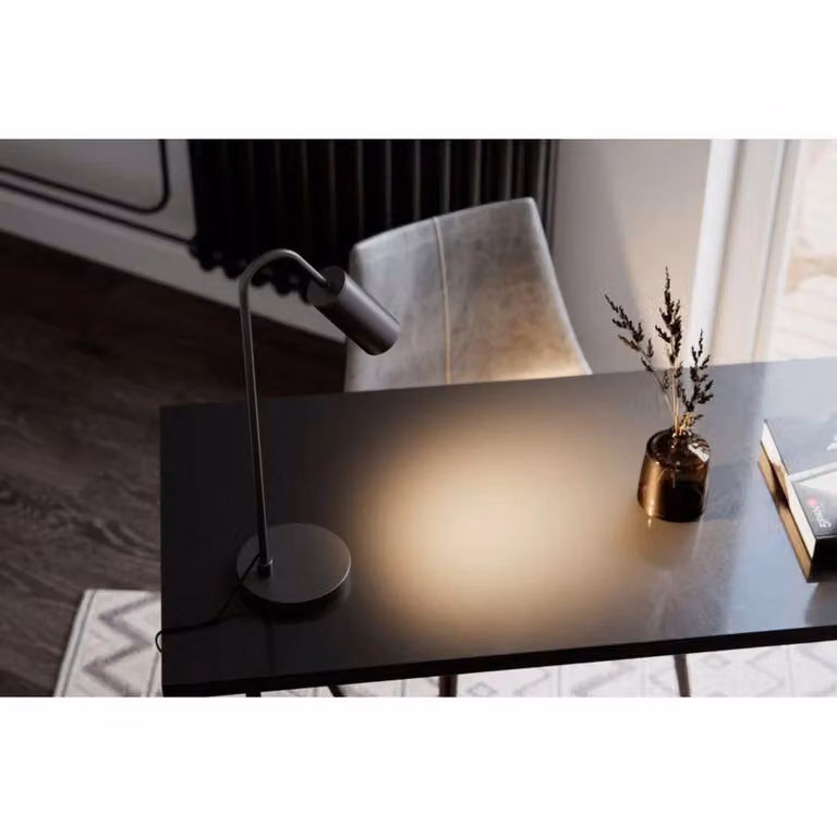 By Rydéns Lampada da tavolo Curve, Nero, Studio / Ufficio, Metallo, Moderno, Lampada da tavolo
