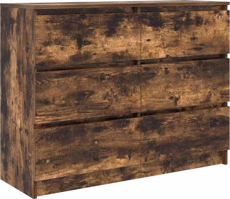 Credenza Rovere Fumo 100x35x76 cm in Legno Multistrato