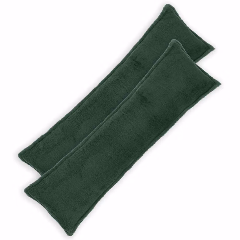 Set di 2 federe vidaXL HOUTEN in tessuto bouclé verde scuro, L 145 cm x L 40 cm