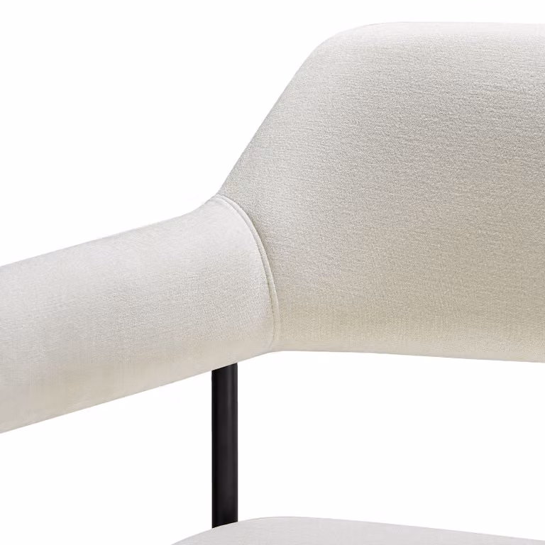 Set di 2 sedie moderne TecTake GmbH in tessuto bianco e nero con struttura in metallo e plastica per soggiorno, ufficio o cucina