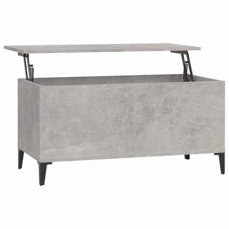 Tavolino Salotto Grigio Cemento 90x44,5x45 cm Legno Multistrato