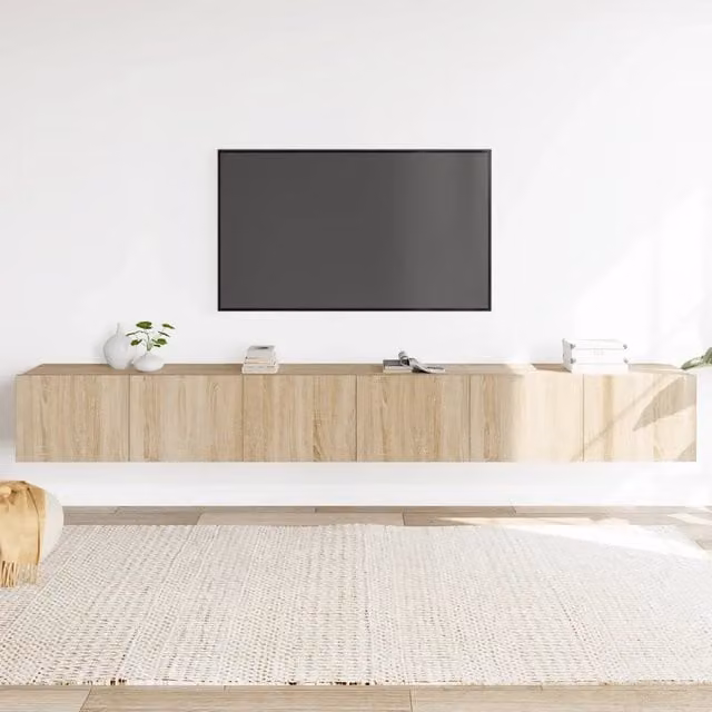 Set di Mobili Porta TV 3 pz-Set di 3 Credenza per TV Rovere Sonoma in Legno Multistrato 135332