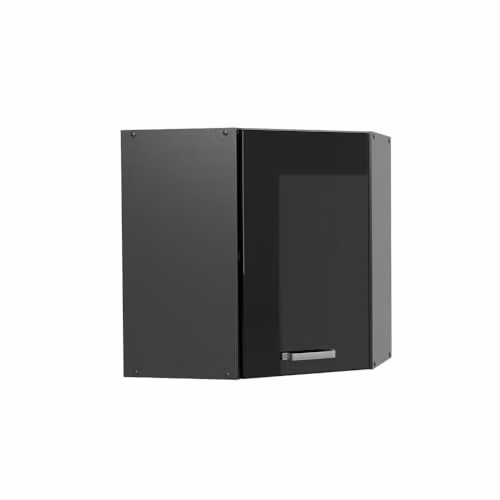 Vicco Mobile angolare da cucina R-Line, Nero lucido, 57 cm