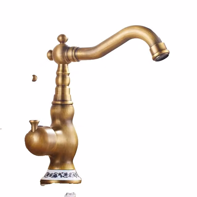 Rubinetto da cucina, finitura bronzo nero, miscelatore acqua calda e fredda, Antique A Short