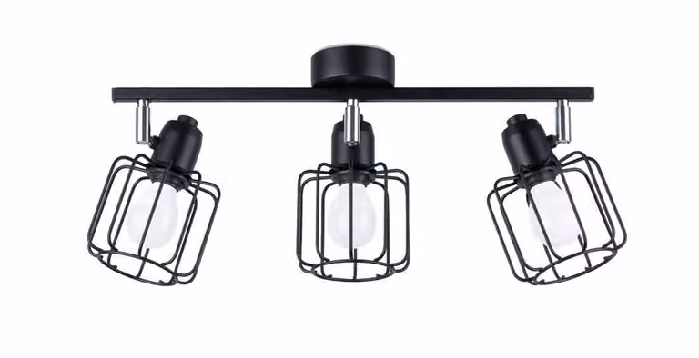 Lampada da soffitto BELUCI 3 nero 3xE14 10W acciaio 19x17x48cm Sollux Lighting