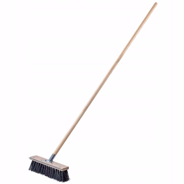 Scopa KADAX "Charel", scopa stradale con bordo raschiante, scopa larga in plastica, 30 cm