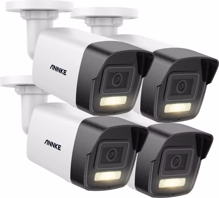 Telecamera di sicurezza, risoluzione 12MP, doppia luce intelligente, grado di protezione IP67, 4pcs camera-a