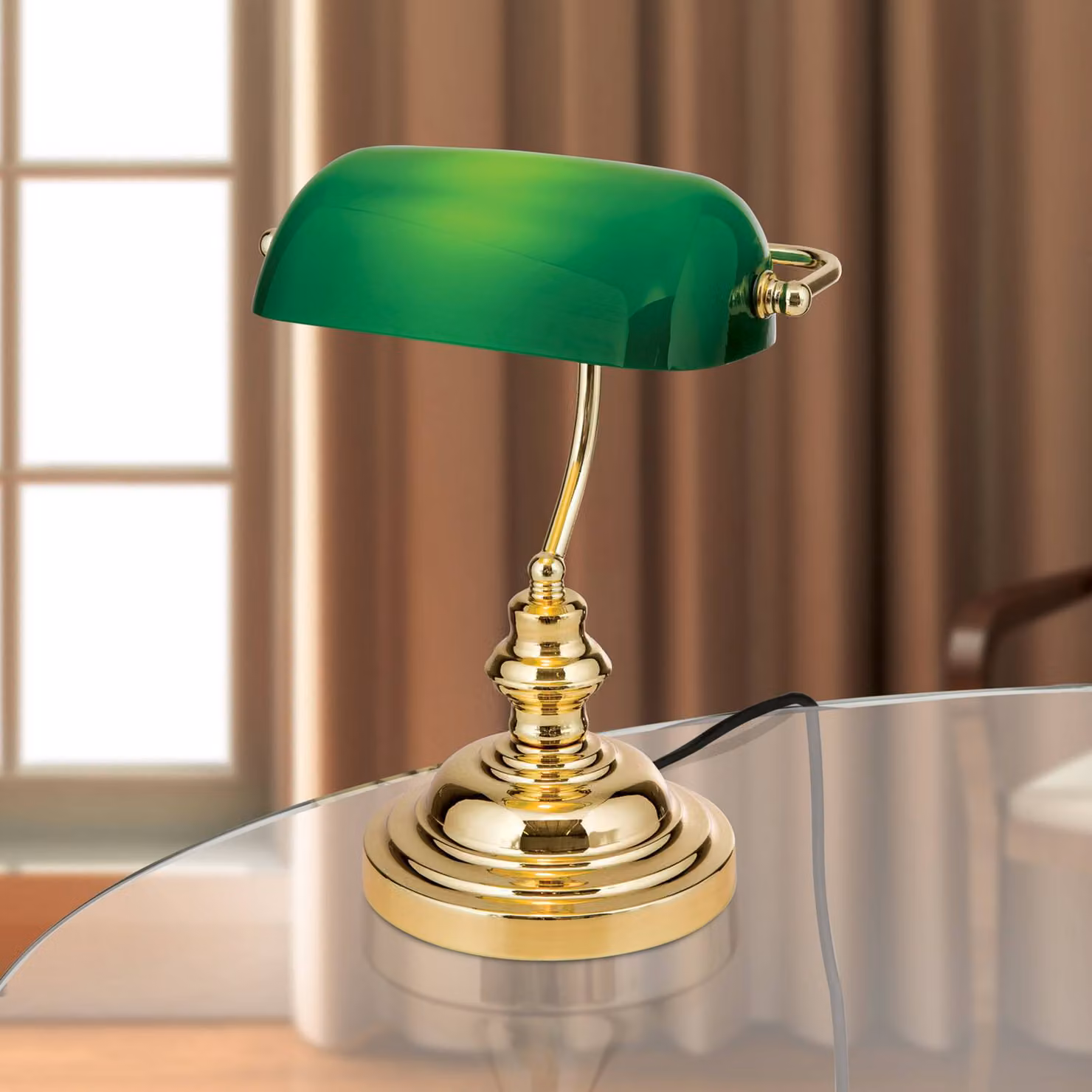 ORION Lampada da scrivania Onella, Ottone / Oro, Soggiorno / Sala da pranzo, Metallo, Moderno, Lampada da tavolo