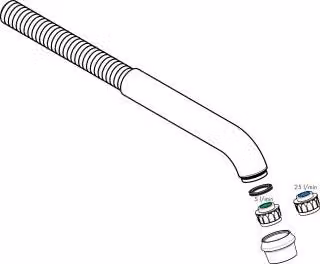 Hansgrohe bocca Axor Montreux 3 fori miscelatore lavabo a parete nichel lucido