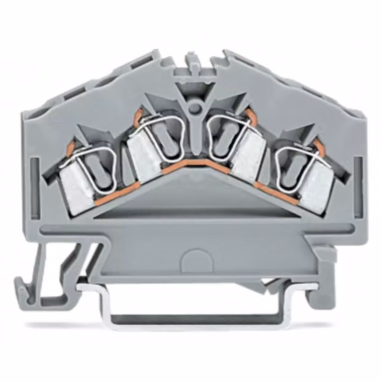 Morsetto passante grigio 0,08-2,5qmm - Morsetto di alimentazione 5mm 24A 280-646