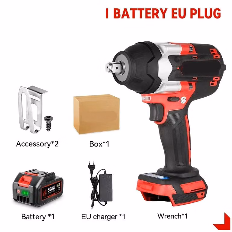 Chiave a percussione – con batteria – Avvitatore a impulsi – Brushless – Elettrico – Coppia – 1800 Nm – Senza fili