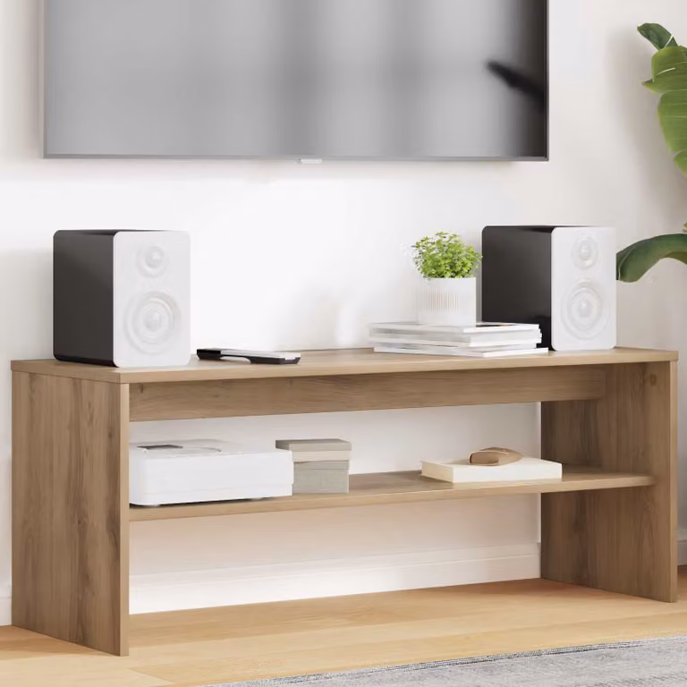 Mobile TV vidaXL in rovere artigianale marrone L/P/H: 100 x 35 x 40 cm