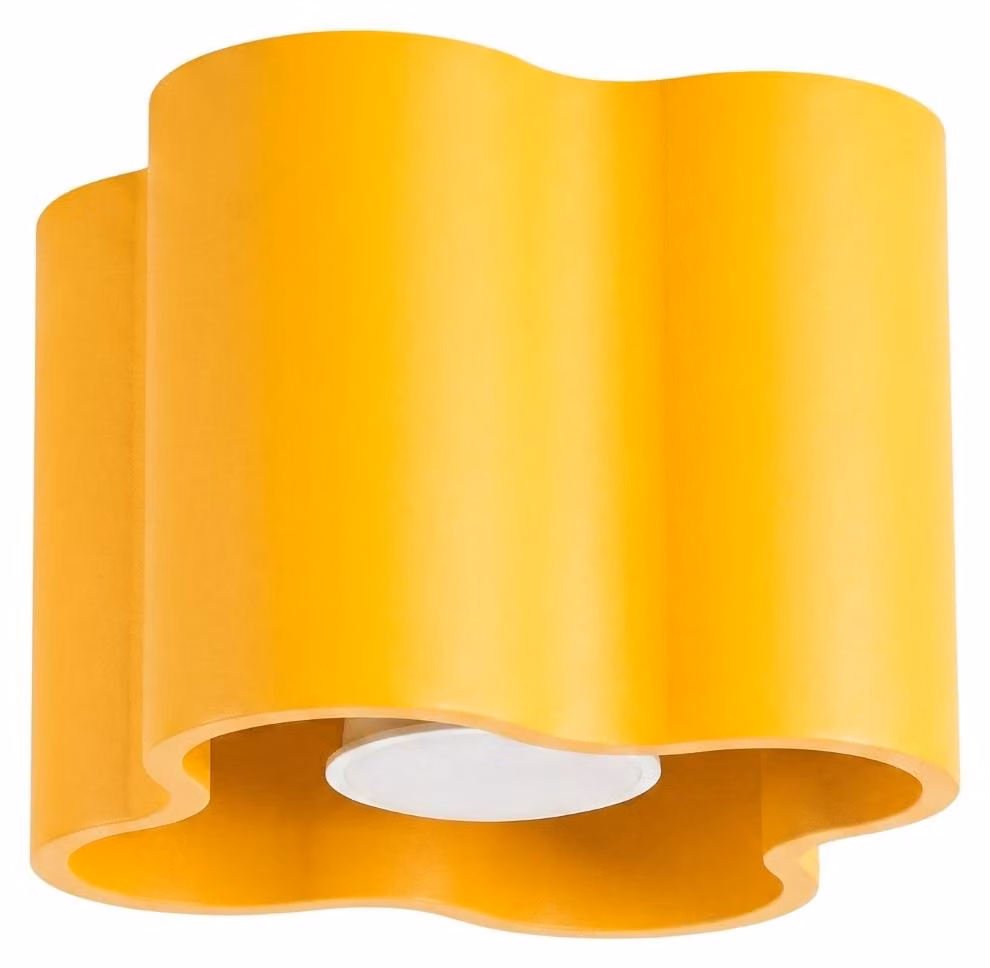Plafoniera OVIO 1 gialla GU10 1xGU10 10W alluminio 10x12x12cm Sollux Lighting