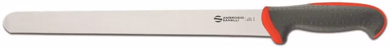 Coltello prosciutto, lama cm 32, colore rosso, linea Tecna