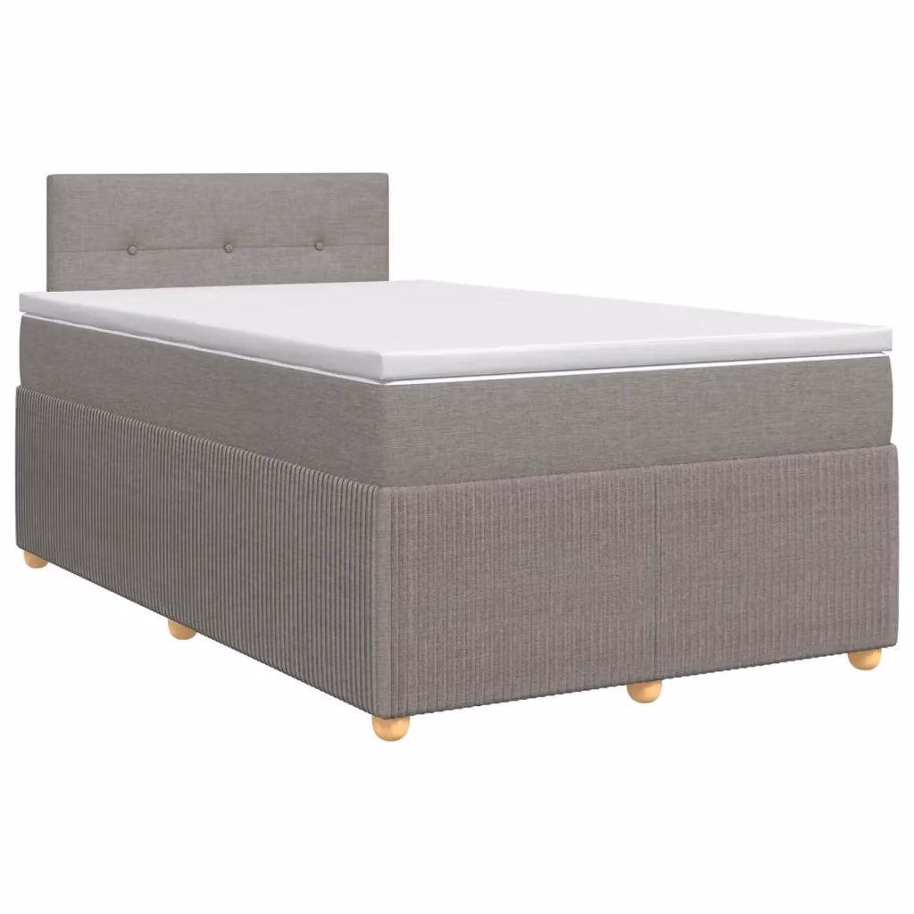 Letto box spring con materasso ibrido vidaXL in tessuto beige e grigio L/P: 120 x 200 cm – 2