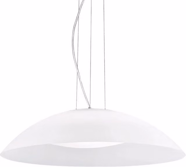 Sospensione Moderna Lena Vetro Bianco 3 Luci E27 D64Cm