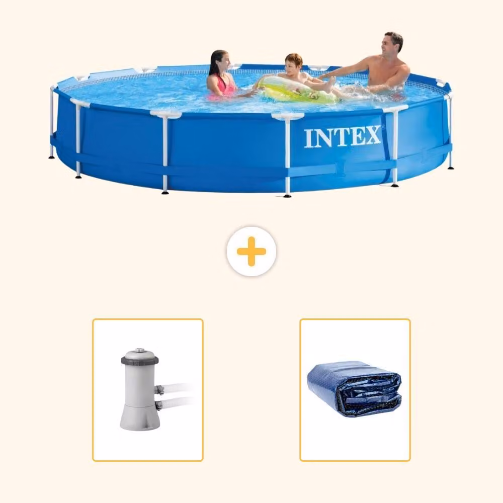 Piscina autoportante rettangolare - 366x76 cm - 3 pezzi - Modello S21339