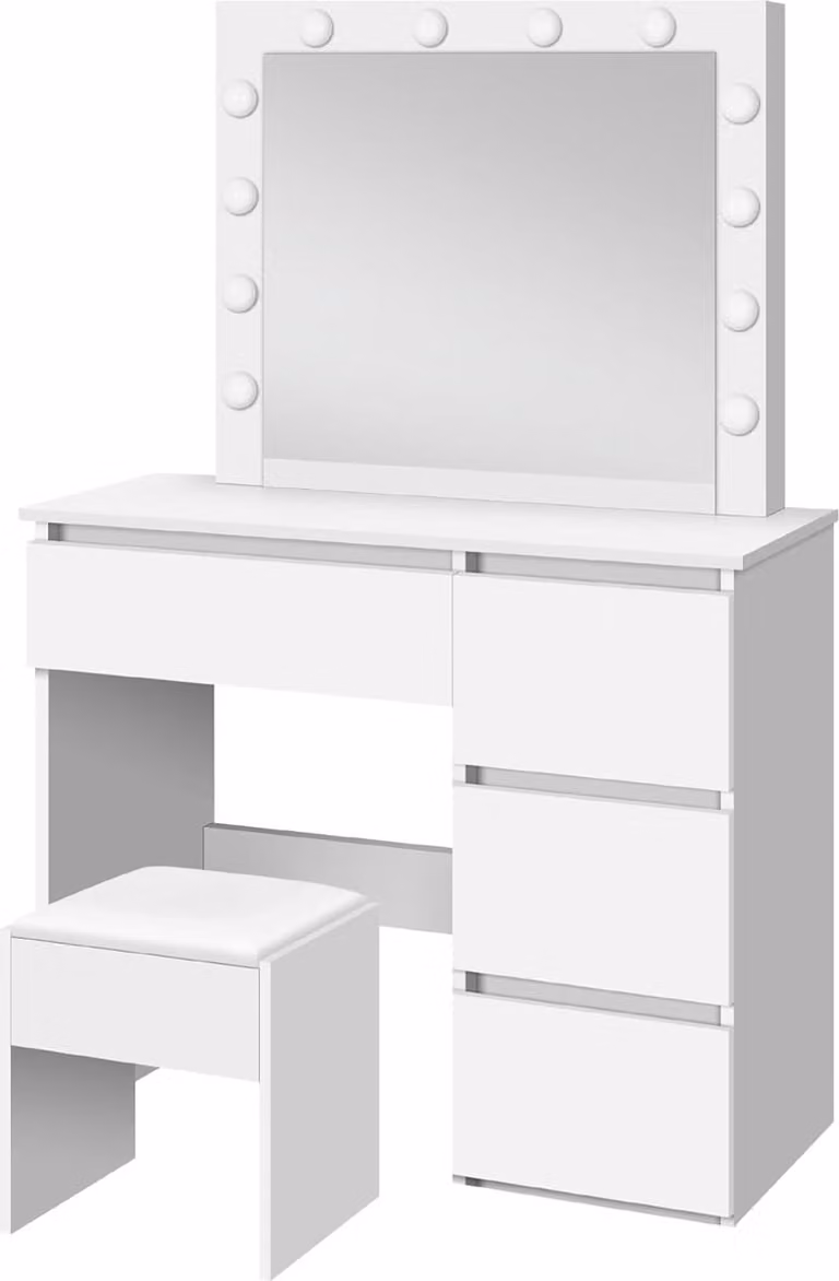 Tavolino Lykke con luce Amelia 94cm, bianco