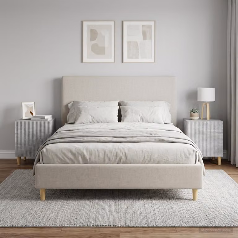 Set di 2 Armadi da Notte vidaXL Moderni in Grigio Cemento, L 43 cm x P 34,5 cm x H 50 cm