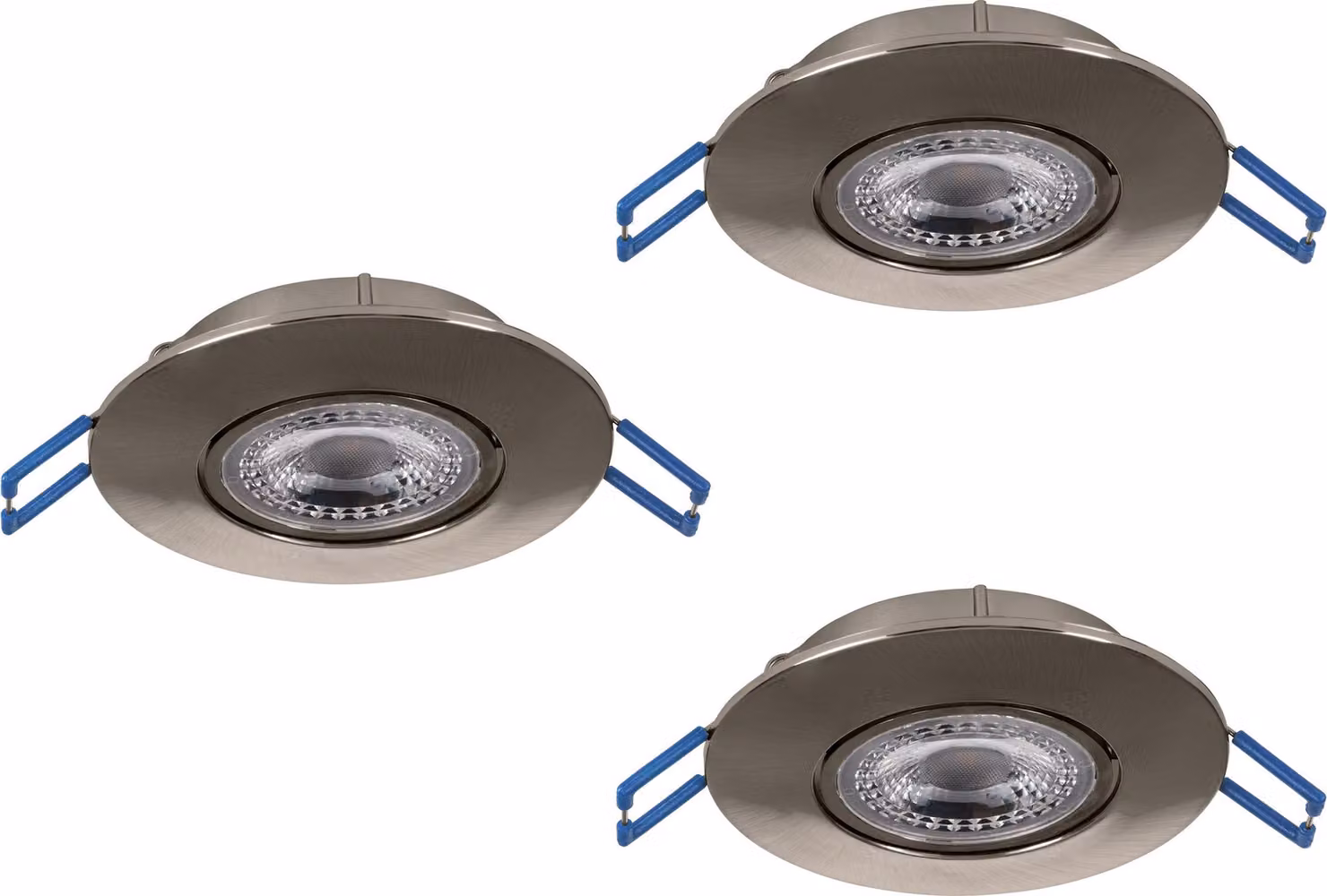 EGLO Zujar, faretti a incasso, 1 lampada, LED, 3000 K, 340 lm, nichel