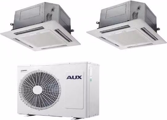 Condizionatore Aux Dual Split a Cassetta Bianco Classe Energetica A++ con AM3-H24 R-410 12000+12000 BTU