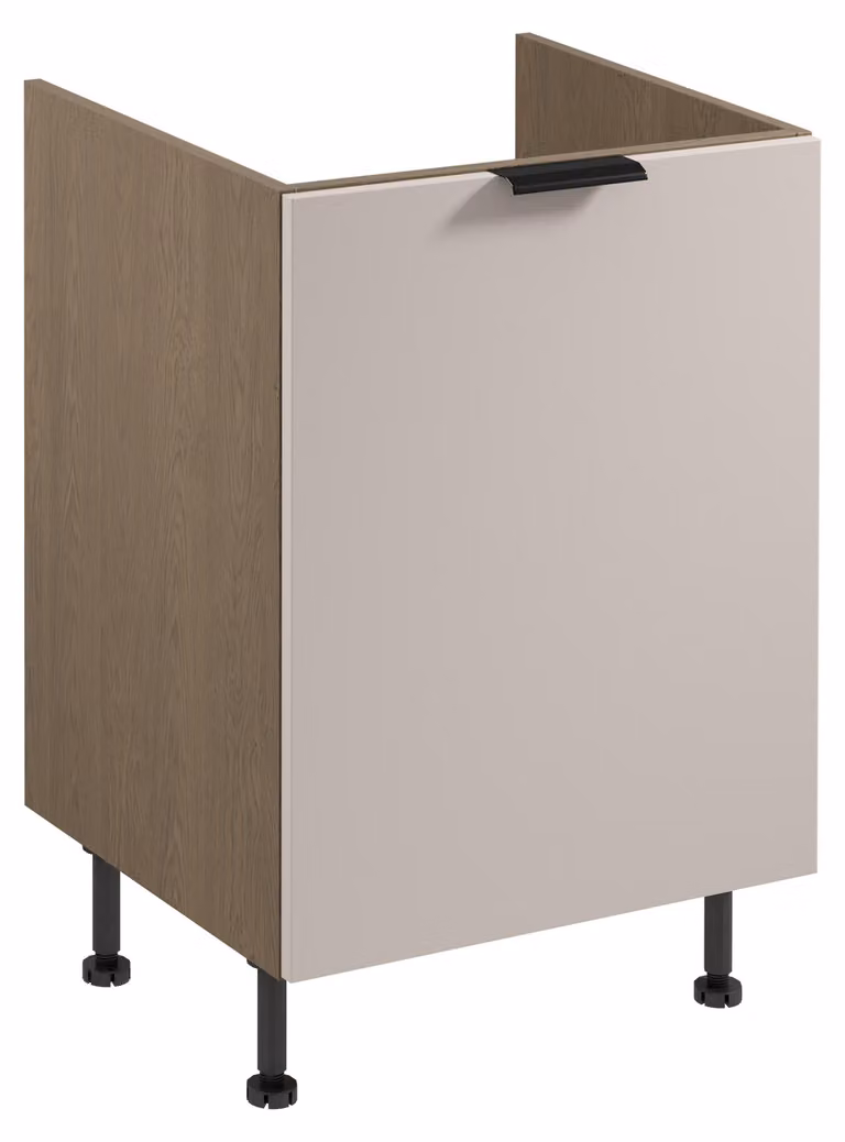 Mobile sottolavabo SALERNO - larghezza 60 cm, blu tempesta/beige + pattumiere GRATUITE