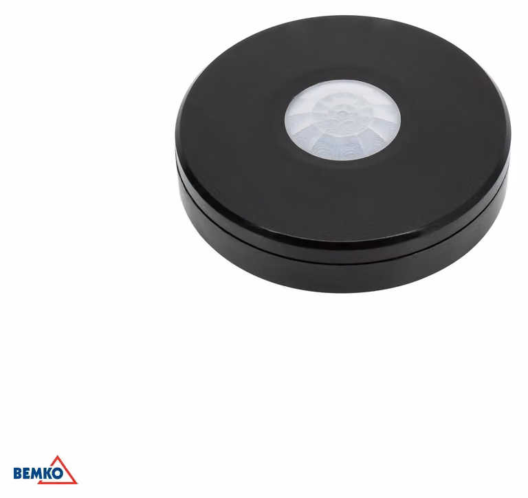 Sensore di movimento PIR, 1000 W, 360°, grado di protezione IP65, colore nero